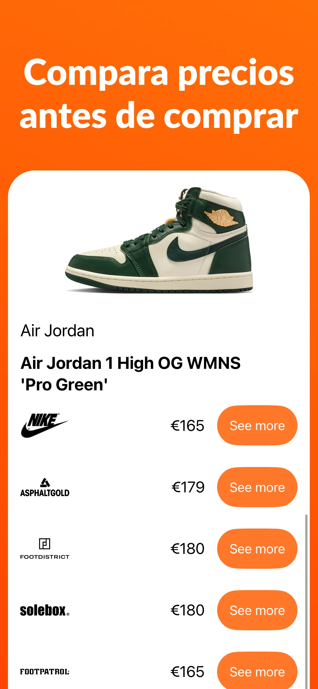 Sneakerr app screenshot